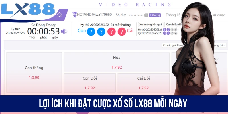 Lợi ích khi đặt cược xổ số LX88 mỗi ngày